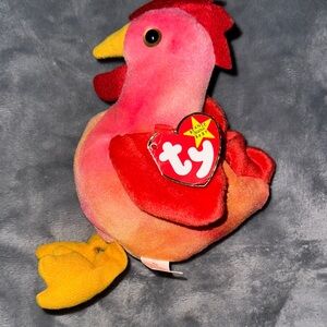 Ty Red and Yellow Bird Plush Toy